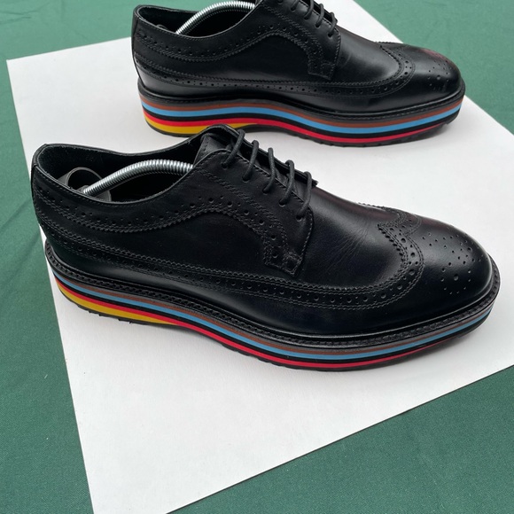 Paul Smith Artist Stripe Sole Leather brogue derby shoes/ Size 11/ Made in Italy main image 5